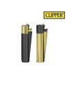 Encendedor Clipper Metal Black & Gold